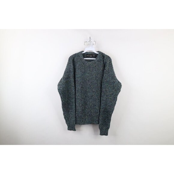 Vintage Other - Vintage 90s Streetwear Mens Medium Wool Blend Rainbow Fleck Ribbed Knit Sweater